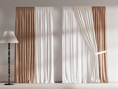 curtain fabric curtain gauze curtain fabric curtain 3d model