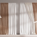 curtain fabric curtain gauze curtain fabric curtain 3d model