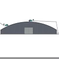 Large Greenhouse Structure for Gardening with Glass Panels and Green Grassland Surroundings