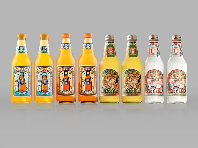 Beverage soda plastic bottle coke bottle Sprite pull can pop can beverage bottle glass bottle plastic bottle soda pulsating kiln 3d model
