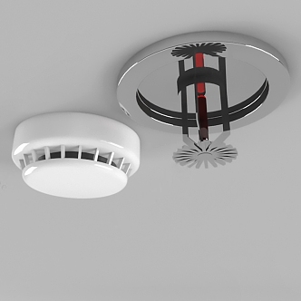 Modern fire sprinkler fire sprinkler smoke detector 3d model