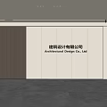 Modern Front Desk Background Wall Simple Background Wall Front Desk Reception Area Background Wall Company Front Desk Background Wall 3d model