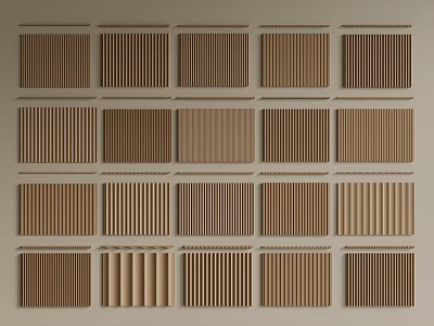 Modern Wall Panels With Various Textures And Interior Design Styles 3d model