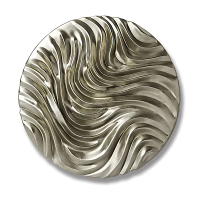 Round Metallic Wavy Textured Wall Decor Art 3d model Round Metallic Wavy Textured Wall Decor Art 3d model