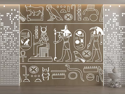 Modern background wall 3d model