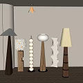 Floor lamp Wooden floor lamp 3d model