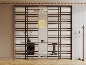 French sliding door 3d model