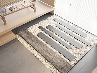 Modern Slab Road Bluestone Ting Step 3d model