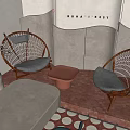 Modern Kitchen Dining Table And Chairs Set With Wooden Frame And Comfortable Seats