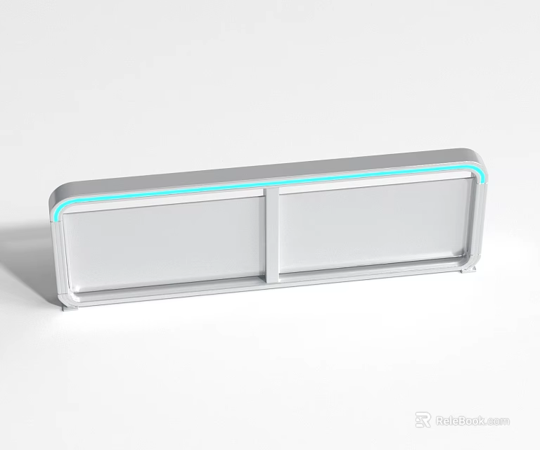 Spacecraft Dual Display Panel With Blue Light Strip For Cosmic Exploration 3d model 