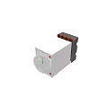 White Electrical Control Device With Transparent Knob Green Indicator And Terminal Blocks
