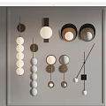 Modern Wall Lamps With Round Spherical Metal Black White And Multiple Designs For Home