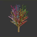 Minimalist Decorative Wooden Tree With Delicate Branches On Dark Background