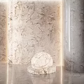 Stone Texture Setting With Decorative Sphere Transparent Cylinders And Swatches 3d model