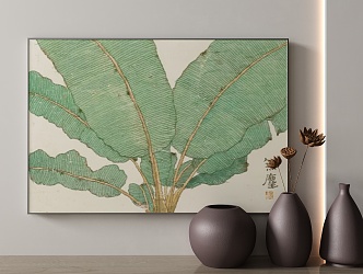 New Chinese Plant Painting Decorative Painting 3d model