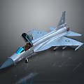 Silver Fighter Jet Model With Open Cockpit And Blue Windshield Detailed Wings And Tail Design