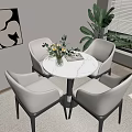 Modern leisure tables and chairs 3d model