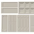 Versatile Wall Panels with Various Configurations Decorative Borders and Panel Arrangements 3d model