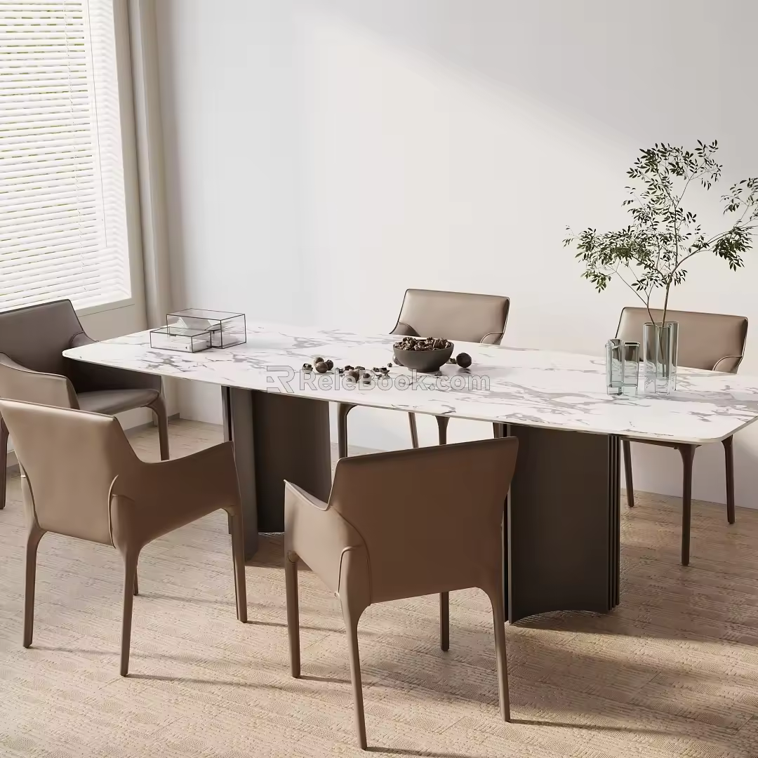 Modern table combination 3d model