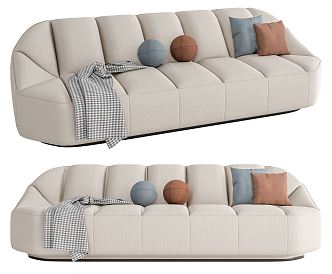 Multi-person sofa Minotti multi-person sofa double sofa 3d model