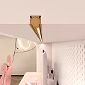 Modern Pink Computer Workstation With Anime Monitor Keyboard And Headphones
