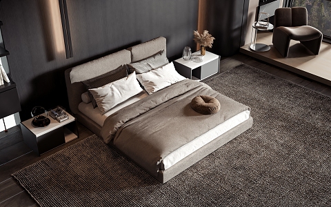 Style Commodity Bed 3d model