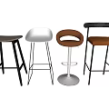 Modern Bar Stools With Various Designs Wooden Leather Plastic Seats And Metal Frames