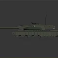 Modern Main Battle Tank Military Vehicle With Armored Plating Cannon And Tracks