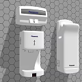 Pioneer White Commercial Hand Hygiene Equipment Mounted On Hexagonal Tile Wall