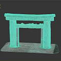 Traditional Rustic Stone Archway Structure With Columns And Lintel Top