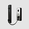 Black Door Chain Lock Security Device With Metal Chain And Latch