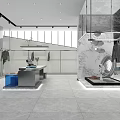 Modern Clothing Store Interior With Display Tables Mannequins And Bright Lighting Design