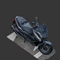 Stylish Black Modern Motorcycle With Sleek Aerodynamic Design And Powerful Engine 3d model