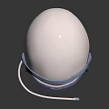 Astronaut Helmet With Reflective Visor White Shell And Red Accents On Black Background