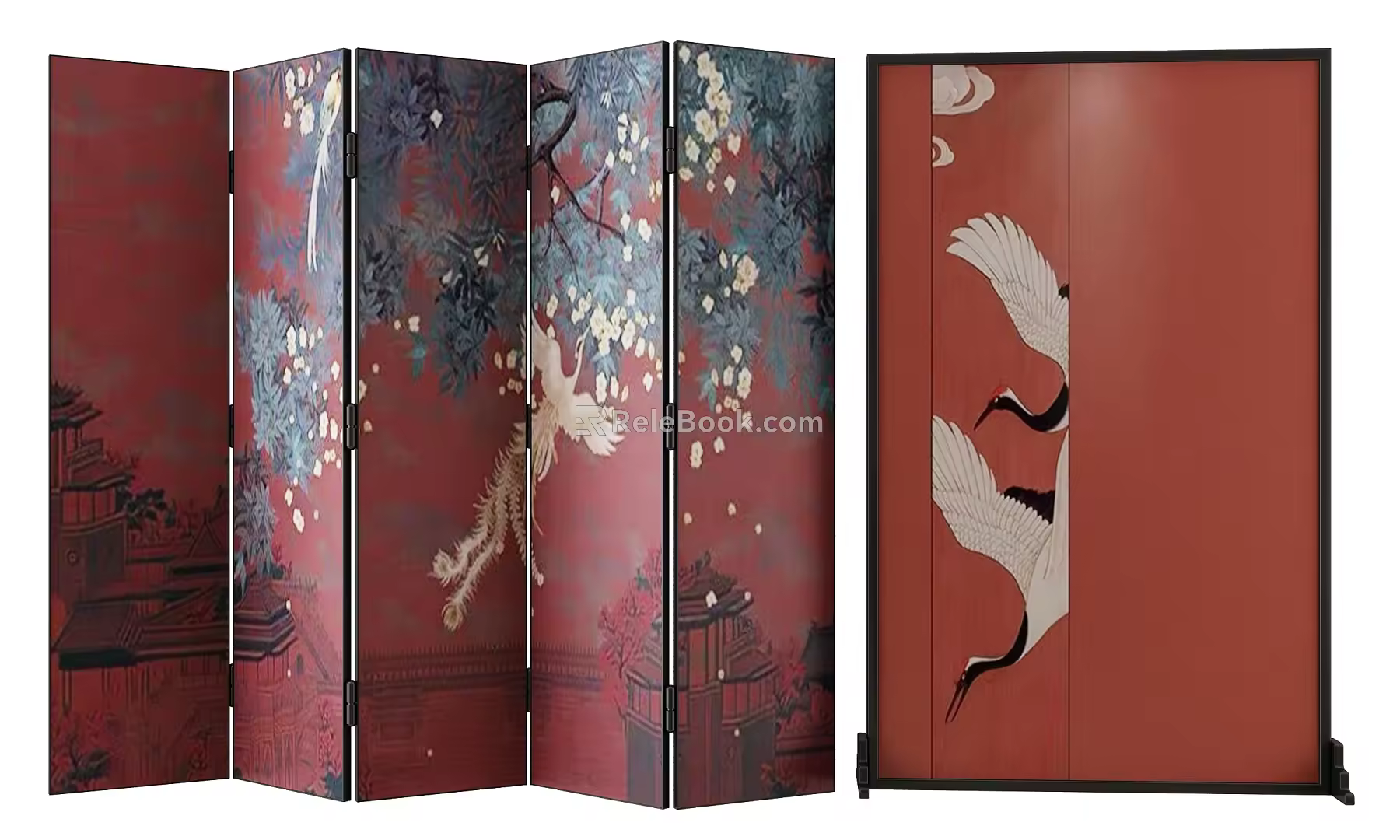 new chinese style screen 3d model