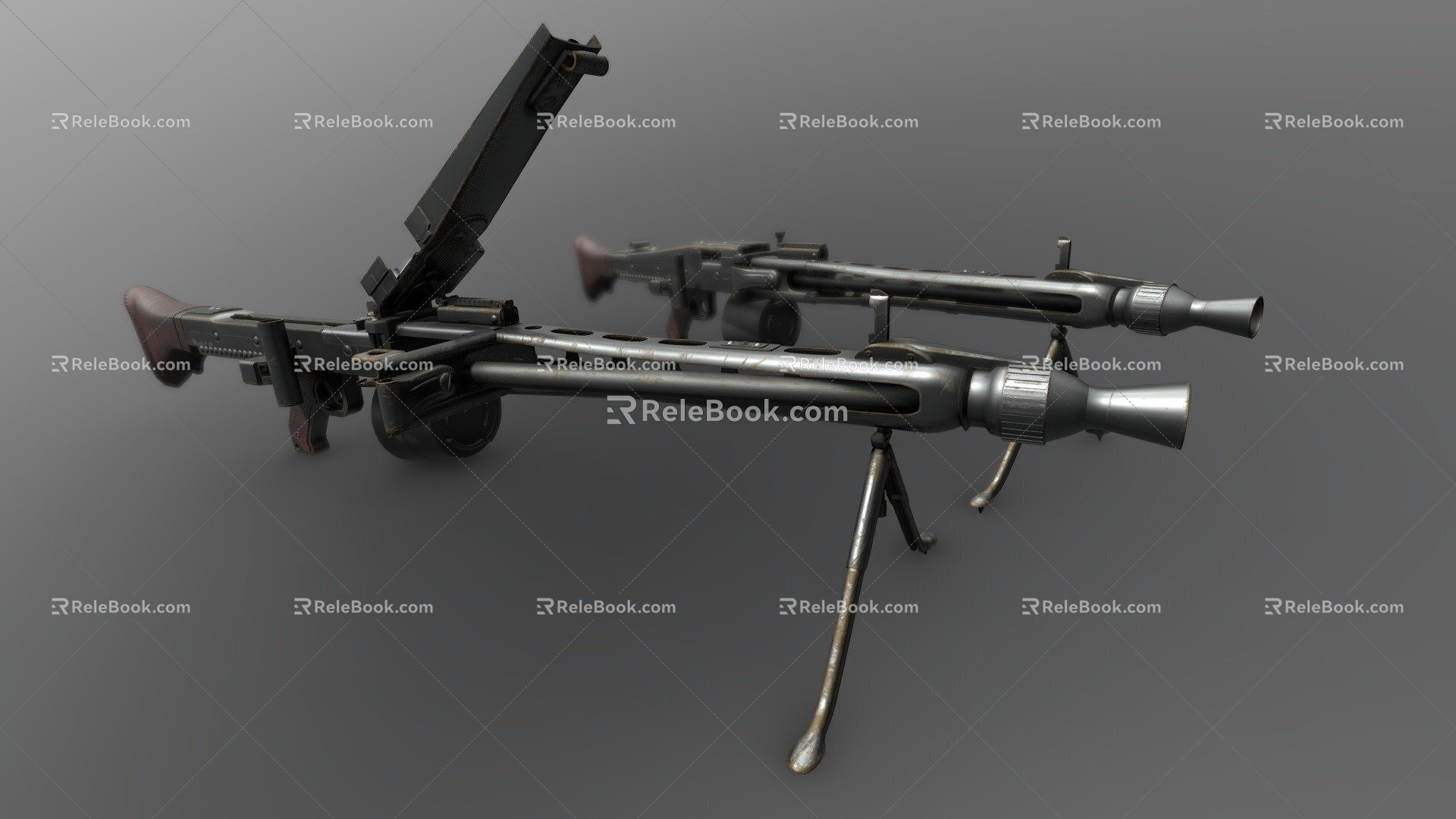 German medium machine gun 3d model