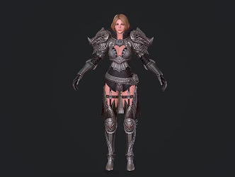 European female warrior game role game female warrior 3d model