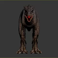 T-Rex Dinosaur Character Detailed 3D Model With Sharp Teeth Spiked Back And Aggressive Standing Posture 3d model