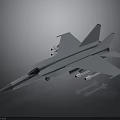 Space Fighter Jet Model With Sharp Nose Aerodynamic Wings And Missile Attachments 3d model