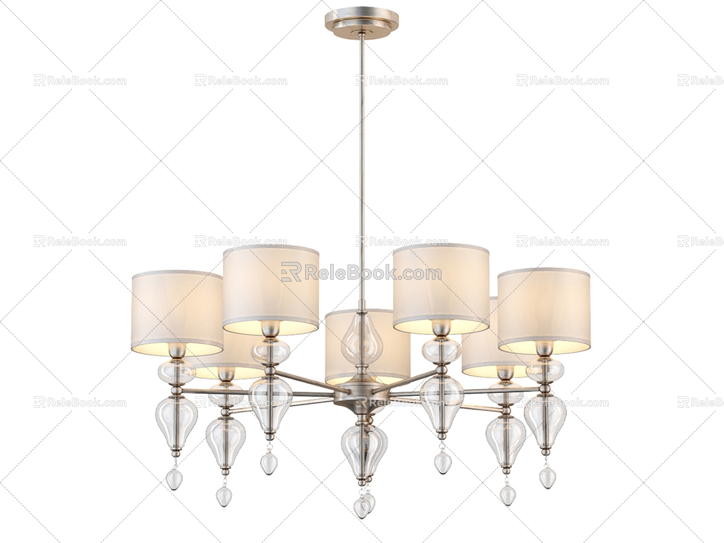 2554 7P Chandelier Light Fixture Face Chandelier Classic Chandelier Favorite Favorite Chandelier 3d model