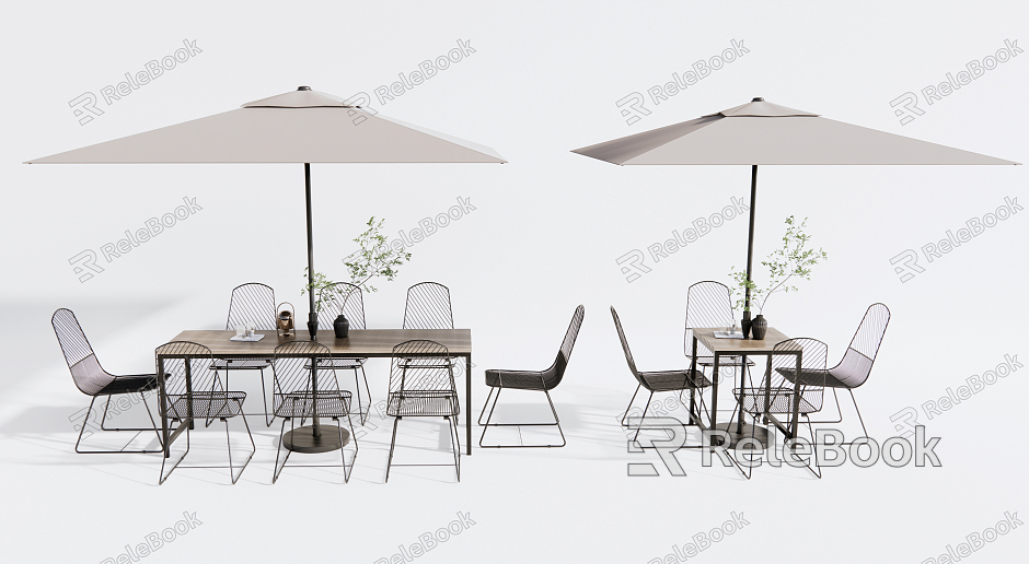 Modern Outdoor Table and Chair Outdoor Leisure Table and Chair model