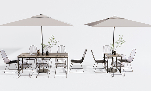 Modern Outdoor Table and Chair Outdoor Leisure Table and Chair 3d model