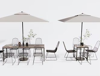 Modern Outdoor Table and Chair Outdoor Leisure Table and Chair 3d model