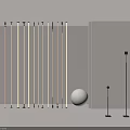 Modern Decorative Lights with Strip and Floor Lamps Featuring Circular Glowing and Gradient Color Effects