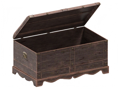 Box Wooden Box Treasure Box Storage Box 3d model