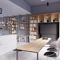 Library Tooling Bookshelf Book Bar Reading Room Magazines Reading Comics 3d model