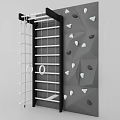 Fun Kids Bed With Climbing Frame And Rock Climbing Wall For Children Play