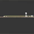 Brown Wooden Board With Yellow Tube Connected To White Knob And Gray Component