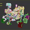 Planetary Exploration Rover Equipped With Mechanical Arm Imaging Cameras And Scientific Instruments