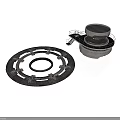 Industrial Bearing Components With Circular Flange And Enclosed Housing Structure